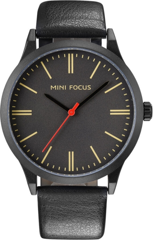 Classic MF0058G-3 - Kvarts - Gunmetal Sort - Herreklokker - Skinn - Mineral
