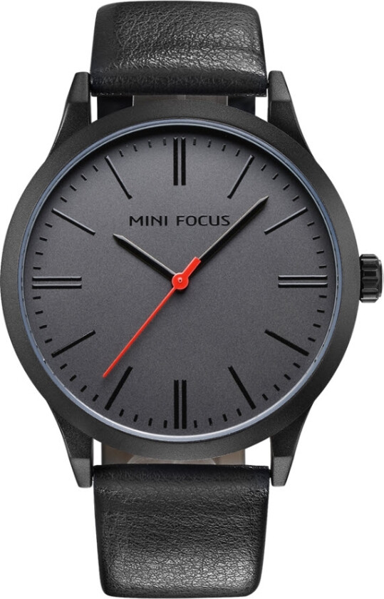 Classic All Black - Kvarts - Gunmetal Sort - Herreklokker - Skinn - Mineral