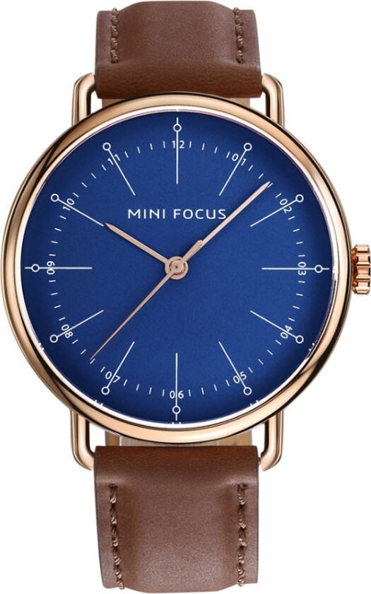 Classic MF0056G-04 - Kvarts - Kobber Rosegull - Herreklokker - Skinn - Mineral