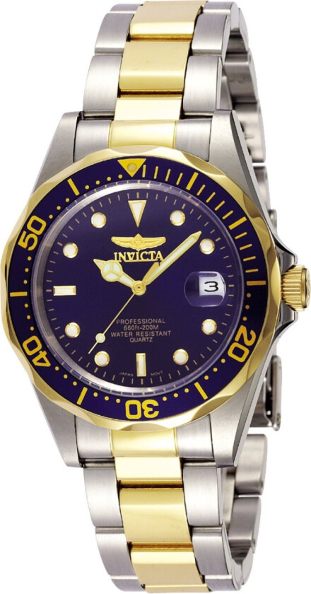 Pro Diver 8935 - Kvarts - Sølv - Unisex - Rustfritt stål - ledd m/pin - Mineral