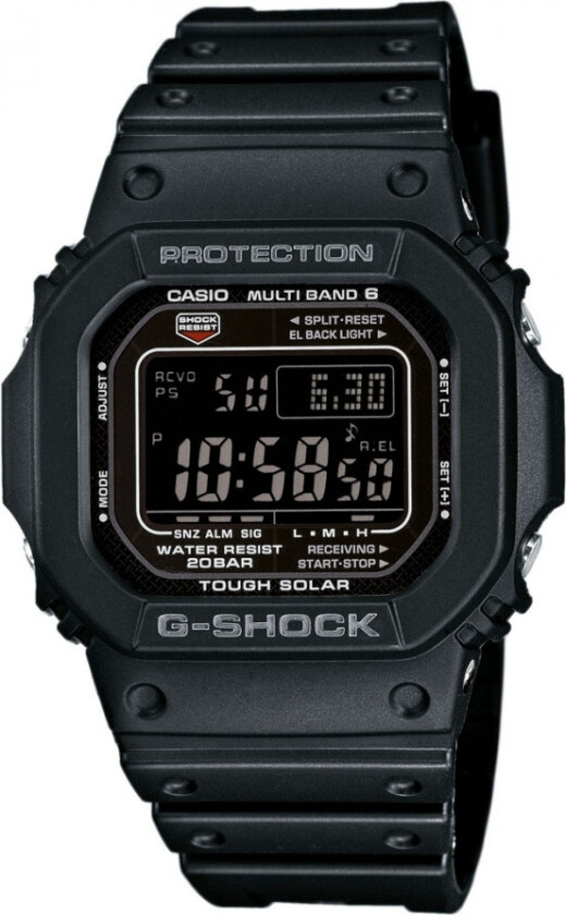 Utrolig design - Casio G-Shock GW-M5610-1BER - Digital - Sort - Herreklokker - Resin - Mineral