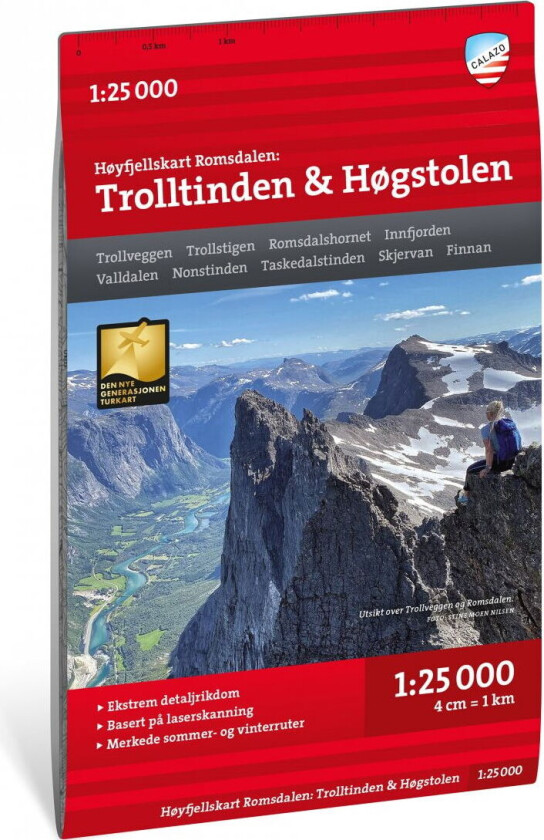 Høyfjellskart Romsdalen : Trolltindan & Høgstolen