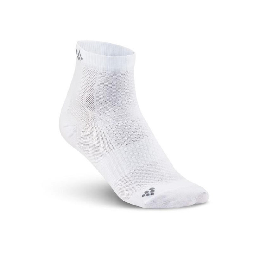 CRAFT Cool Mid 2-Pack Sock White Tynn Lettvektssokk 40/42