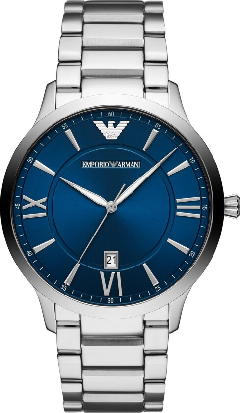 Emporio Armani AR11227 - Kvarts - Sølv - Herreklokker - Rustfritt stål - ledd m/pin - Mineral
