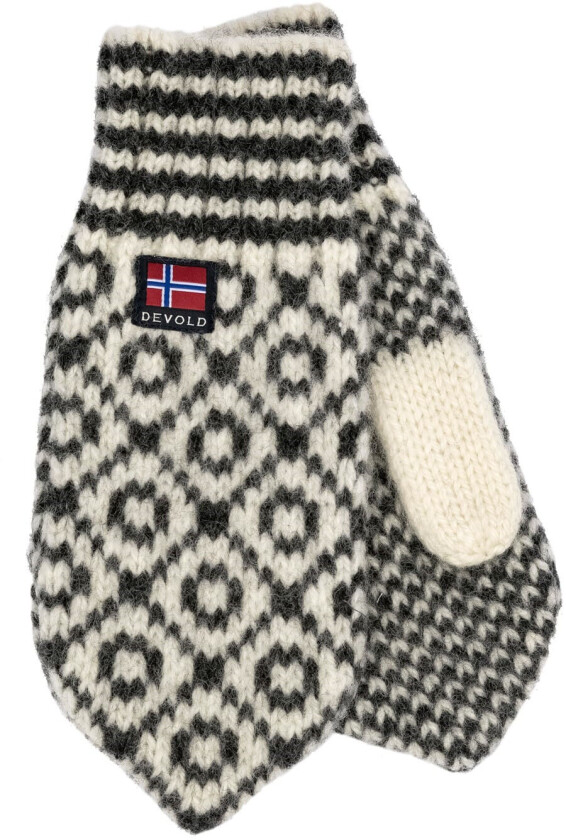 Svalbard Wool Mitten Offwhite/Anthracite M