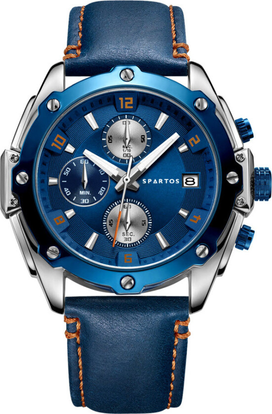 FX Guardian Sapphire Chronograph SPW8001 - Kvarts - Sølv - Herreklokker - Skinn - Safir