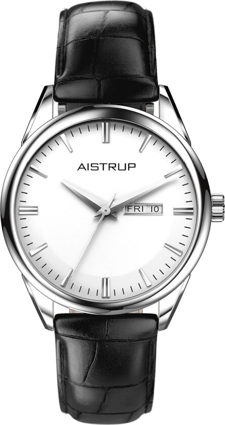 Classic 78 Mens Day-Date AIW7802 - Kvarts - Sølv - Herreklokker - Skinn - Mineral