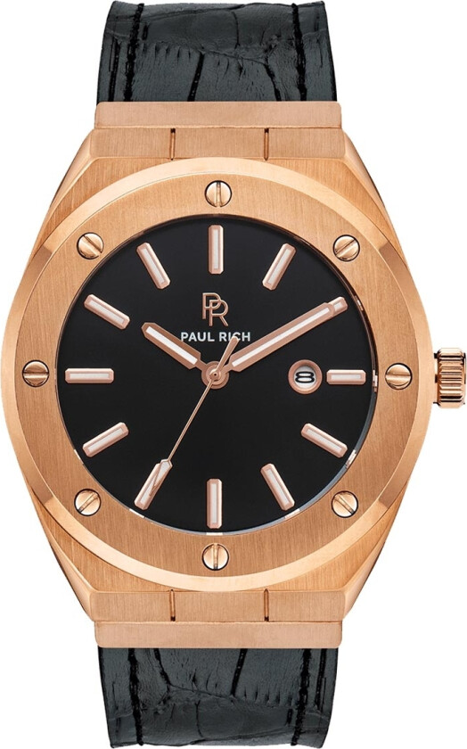 Signature Ambassador's Rose Leather PR68 - RIP - Kvarts - Rosegull - Herreklokker - Skinn - Mineral