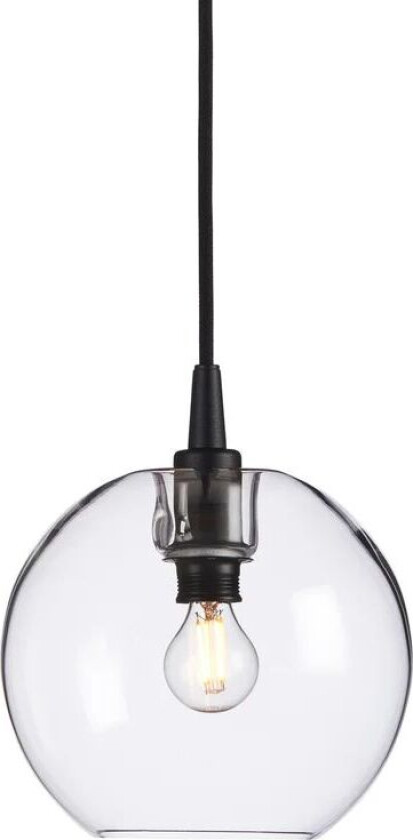 Gloria pendel Ø 19 cm Svart-klarglas