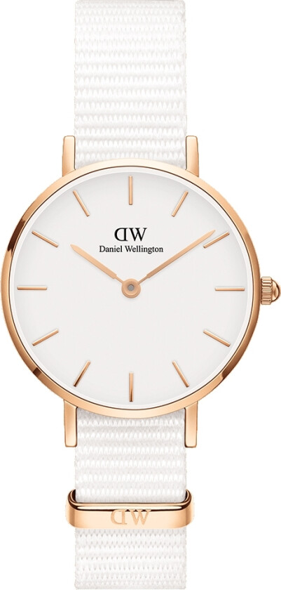 Classic Petite Dover Rose Gold 28mm DW00100313 - Kvarts - Rosegull - Dameklokker - Stoff - Mineral