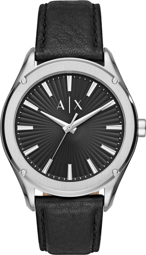Fitz AX2803 - Kvarts - Sølv - Herreklokker - Skinn - Mineral