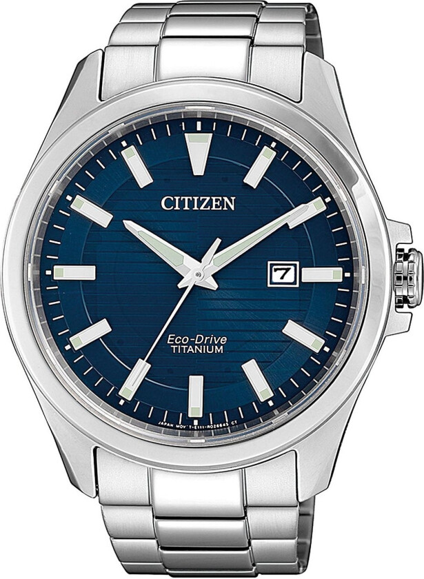 Supertitan Eco-Drive BM7470-84L - Kvarts - Sølv - Herreklokker - Titanium - Safir