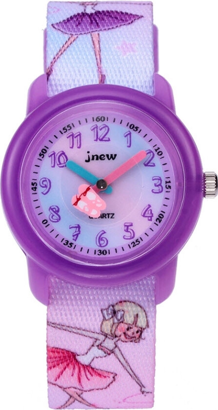 Play Jnew Kids Ballerina 86365-2-purple - Kvarts - Lilla - Barneklokker - Stoff - Akryl