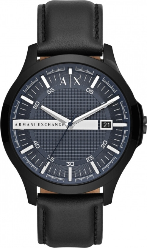 Hampton AX2411 - Kvarts - Sort - Herreklokker - Skinn - Mineral