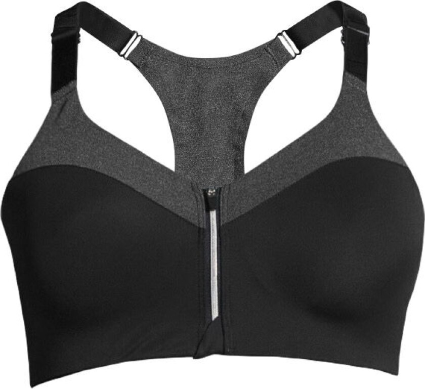 Bilde av Front Zip Sports Bra, sports-BH, dame Dk grey melange