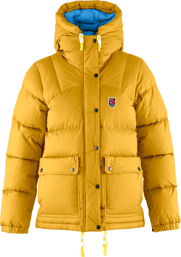 Women's Expedition Down Lite Jacket S, Mustard Yellow-Un Blue