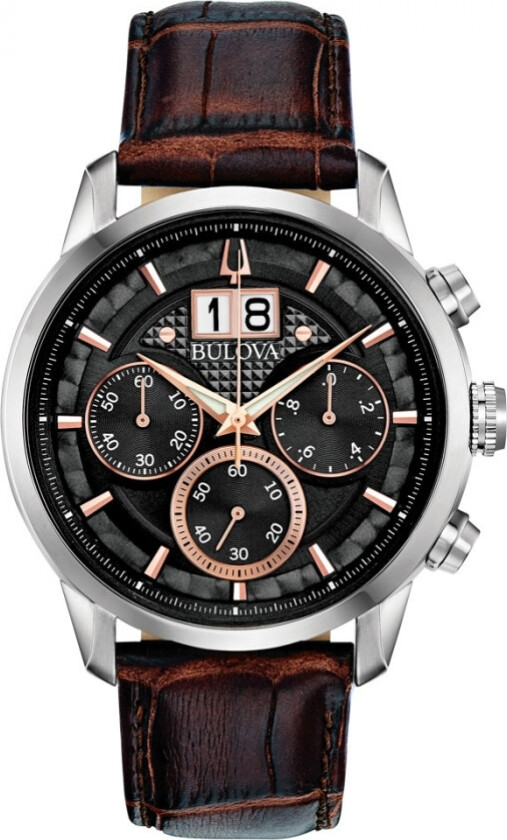 Classics Sutton Chronogrtaph 96B311 - Kvarts - Sølv - Herreklokker - Skinn - Mineral