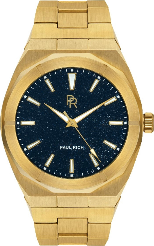 Star Dust - Gold 45mm - Kvarts - Gull - Herreklokker - Rustfritt stål - ledd m/pin -