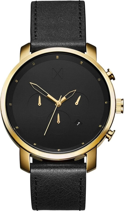 Chrono Mens D-MC01GL - Kvarts - Gull - Herreklokker - Skinn - Mineral