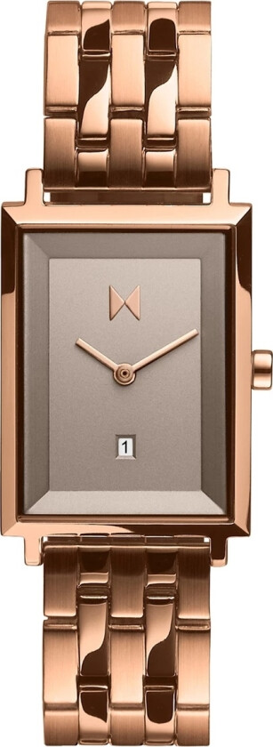 Signature Square Hayden MF03-RG - Kvarts - Rosegull - Dameklokker - Rustfritt stål - ledd m/pin - Mineral