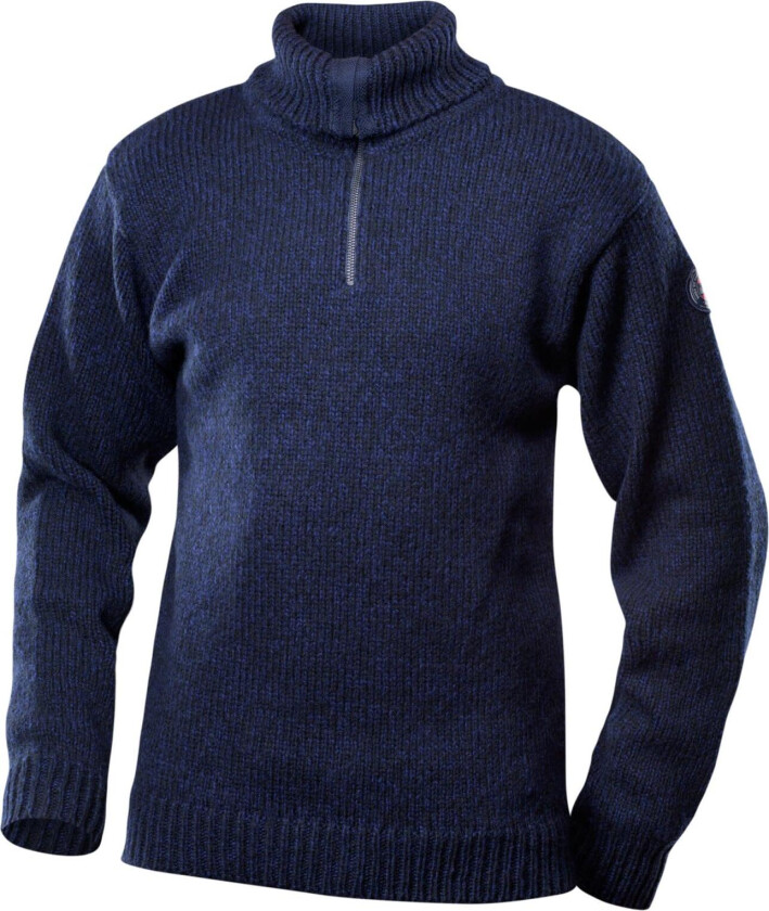Nansen Sweater Zip Neck DARK BLUE MELANGE M