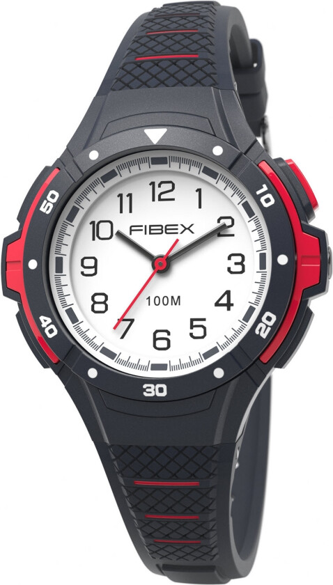 Ta over verden med - Fibex Mini 100M Aqua Lume FIBEXAAC03 - Kvarts - Rød Sort - Unisex - Silikon -