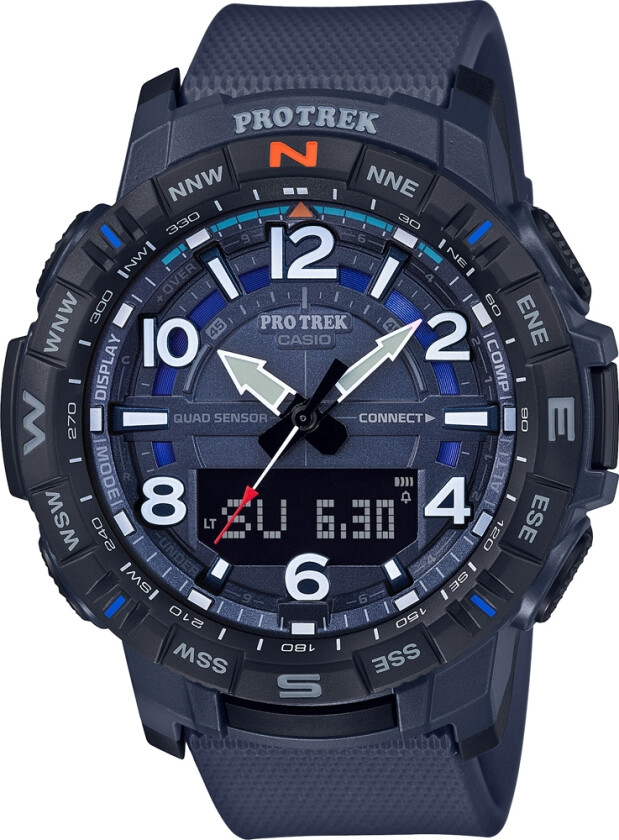PROTREK PRT-B50-2ER - Anadigi - Blå - Herreklokker - Resin - Mineral