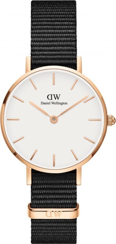 Classic Petite Cornwall Rose Gold 28mm DW00100251 - Kvarts - Rosegull - Dameklokker - Stoff - Mineral