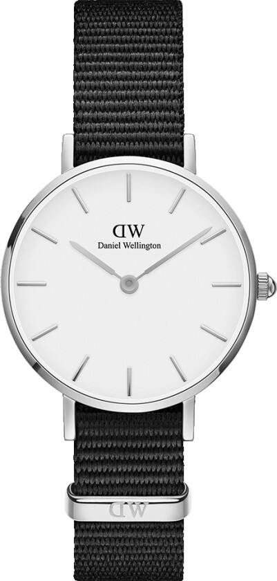 Classic Petite Cornwall Silver 28mm DW00100252 - Kvarts - Sølv - Dameklokker - Stoff - Mineral