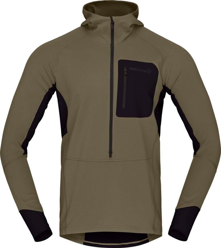 Men's Senja Warm1 Hood L, Olive Night