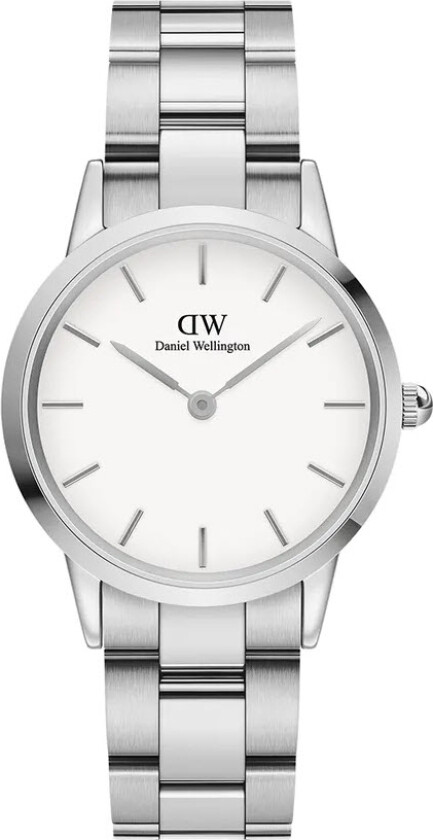 Iconic Link 32mm Silver White DW00100205 - Kvarts - Sølv - Dameklokker - Rustfritt stål - ledd m/pin - Mineral