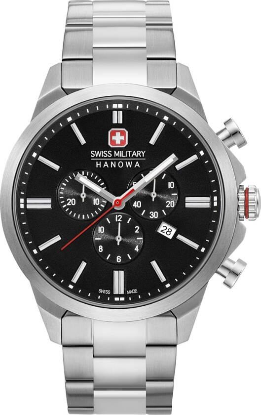 Chrono Classic 06-5332.04.007 - Kvarts - Sølv - Herreklokker - Rustfritt stål - ledd m/pin - Safir