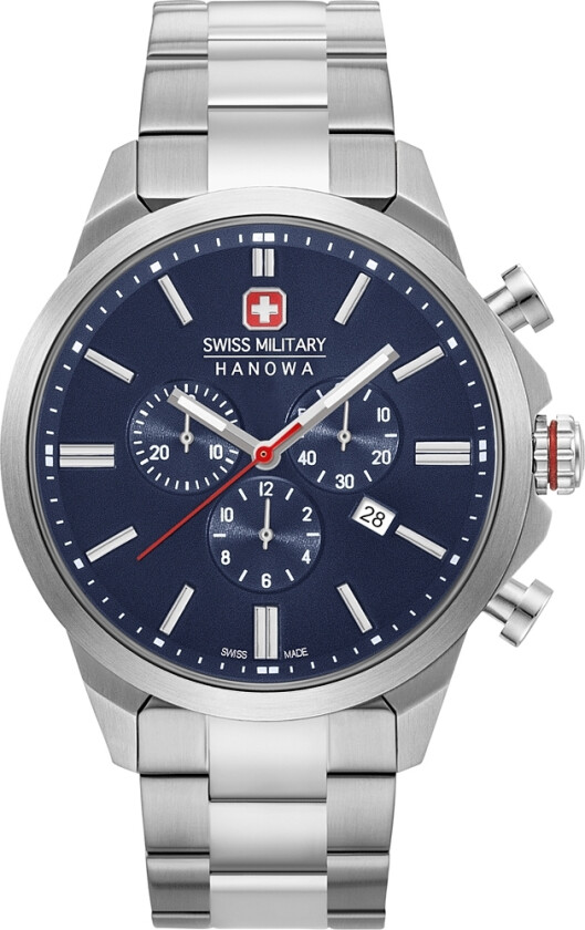 Chrono Classic 06-5332.04.003 - Kvarts - Sølv - Herreklokker - Rustfritt stål - ledd m/pin - Safir