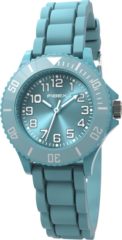 Perfekt for Junior - Fibex Fun Diver Turquoise FIBEXFD08 - Kvarts - Turkis - Unisex - Silikon -