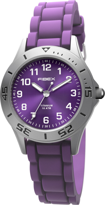 Armbåndsur for nikkelallergikere - Fibex Titanium 100M FIBEXTIA02 - Kvarts - Sølv Titanium - Unisex - Silikon - Mineral