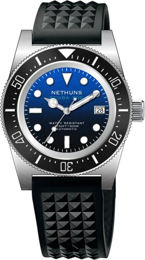 Scuba 500 Automatic Diver SS514B - Automatisk - Sølv - Herreklokker - Gummi - Safir