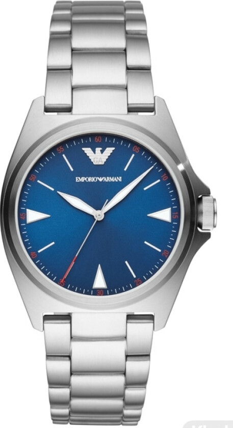Emporio Armani Nicola AR11307 - Kvarts - Sølv - Herreklokker - Rustfritt stål - ledd m/pin - Mineral