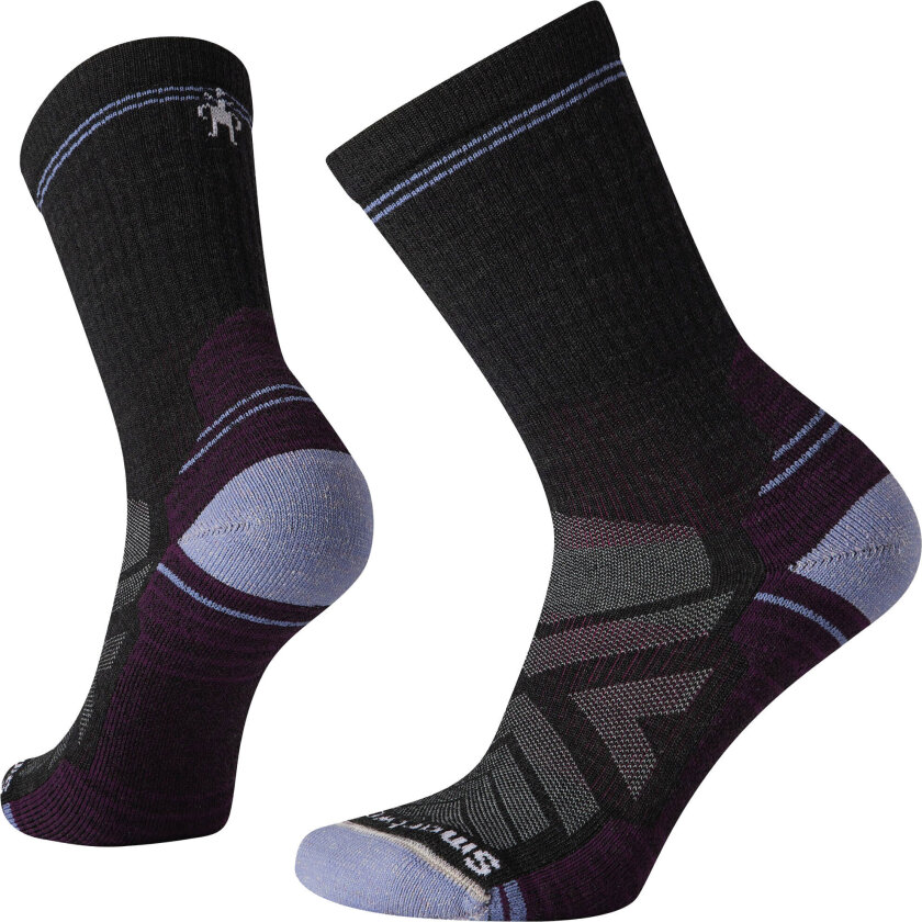 Hike Light Cushion Crew Socks 34-37, Charcoal/Red