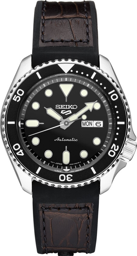 Modenhet og styrke - Seiko 5 Sports Specialist Style Automatic SRPD55K2 -  Automatisk - Sølv - Herreklokker - Silikon - Mineral