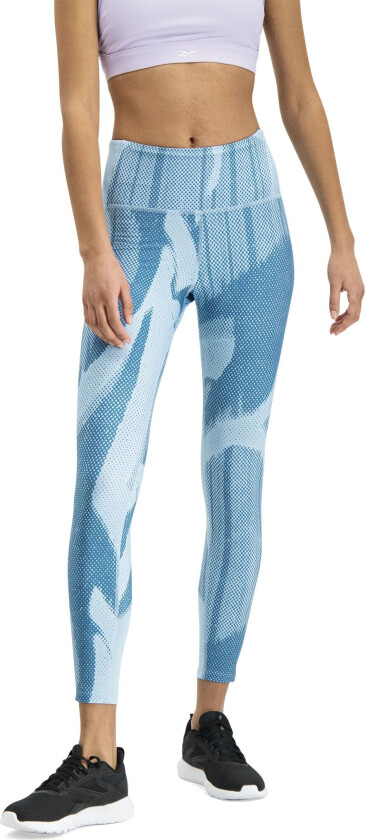 Lux Perform Tight-AOP, treningstights dame Steely Blue S23-r
