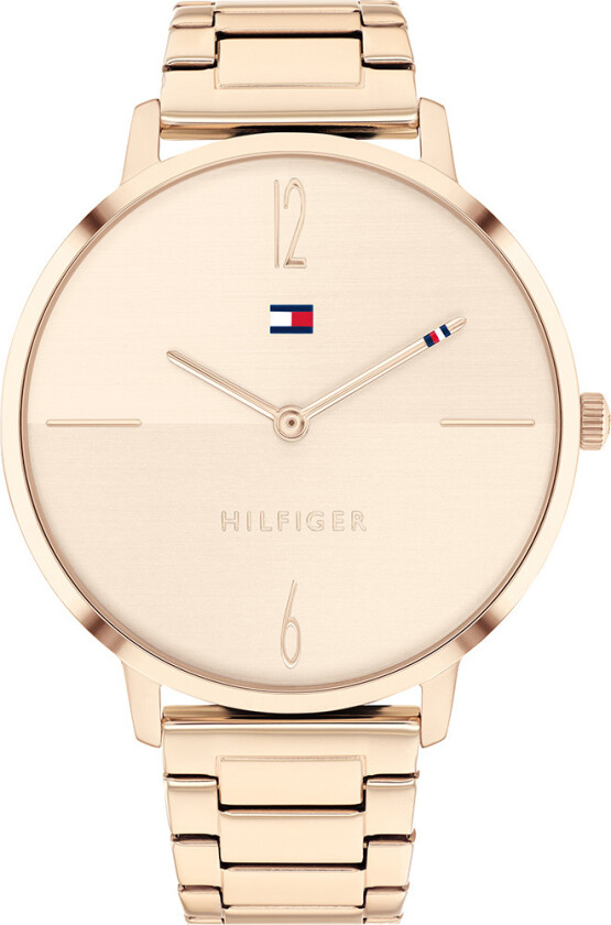 1782337 - Kvarts - Rosegull - Dameklokker - Rustfritt stål - ledd m/pin - Mineral