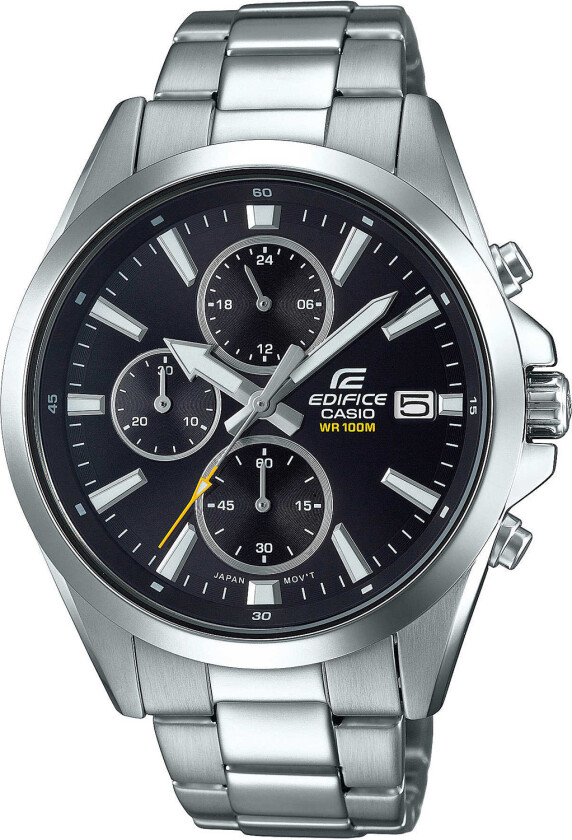 Edifice EFV-560D-1AVUEF - Kvarts - Sølv - Herreklokker - Rustfritt stål - ledd m/pin - Mineral