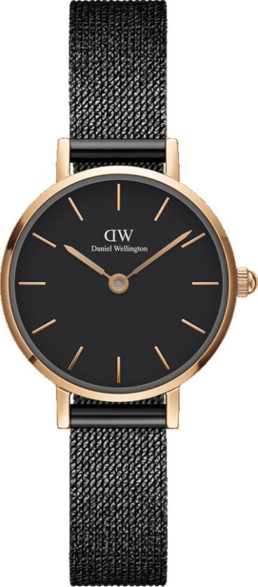Classic Petite 24mm Ashfield Black Rose DW00100441 - Kvarts - Rosegull - Dameklokker - Meshlenke - Mineral