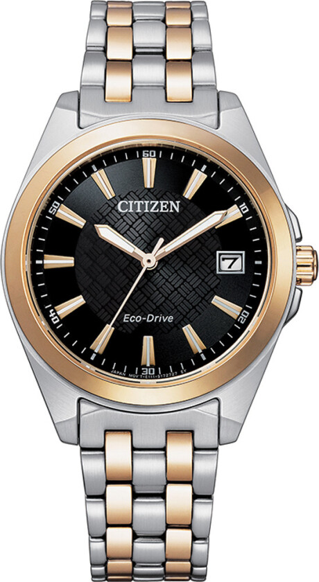 Eco-Drive Classic EO1213-85E - Kvarts - Sølv - Dameklokker - Rustfritt stål - ledd m/pin - Safir