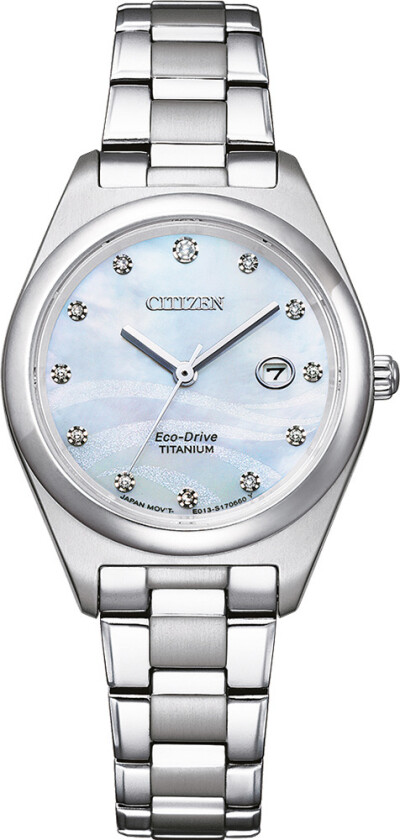 Eco-Drive Super Titanium EW2600-83D - Kvarts - Sølv - Dameklokker - Titanium - Safir