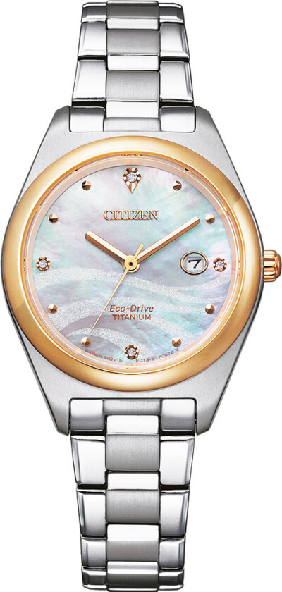 Eco-Drive Super Titanium EW2606-87Y - Kvarts - Sølv - Dameklokker - Titanium - Safir