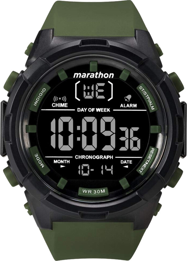 Marathon TW5M22200 - Digital - Sort - Herreklokker - Silikon - Akryl