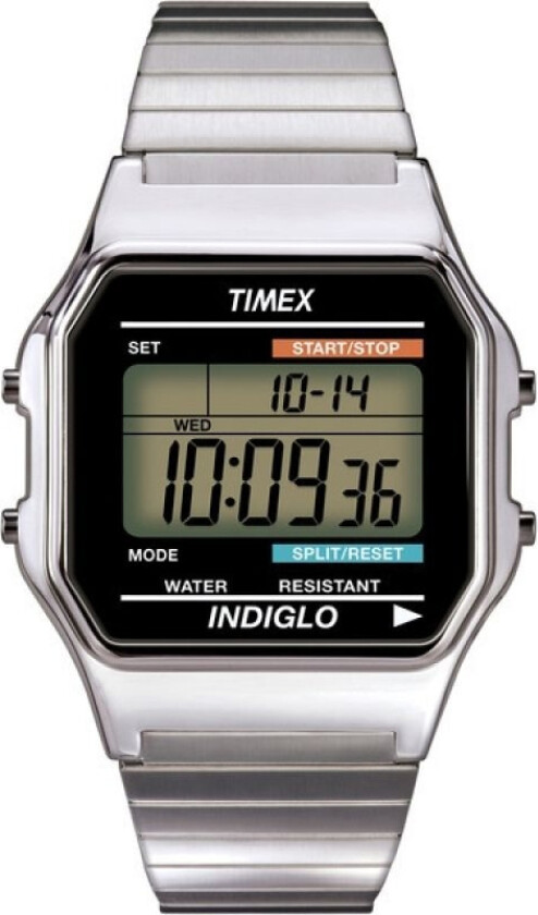 Classic T78587 - Digital - Sølv - Unisex - Rustfritt stål - ledd m/pin - Mineral