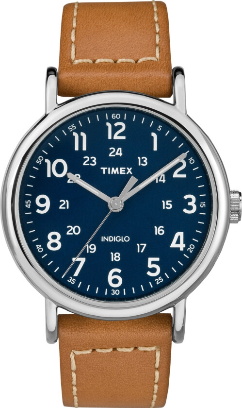 Weekender TW2R42500 - Kvarts - Sølv - Herreklokker - Skinn - Mineral