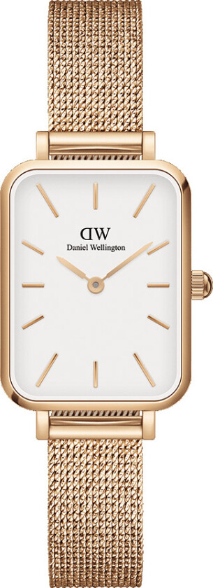 Quadro Melrose White DW00100431 - Kvarts - Rosegull - Dameklokker - Meshlenke - Mineral